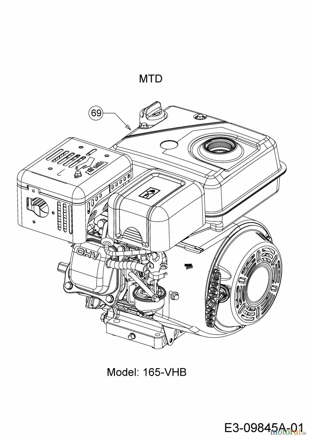  MTD Tillers T/330 M 21D-33MV678  (2018) Engine MTD