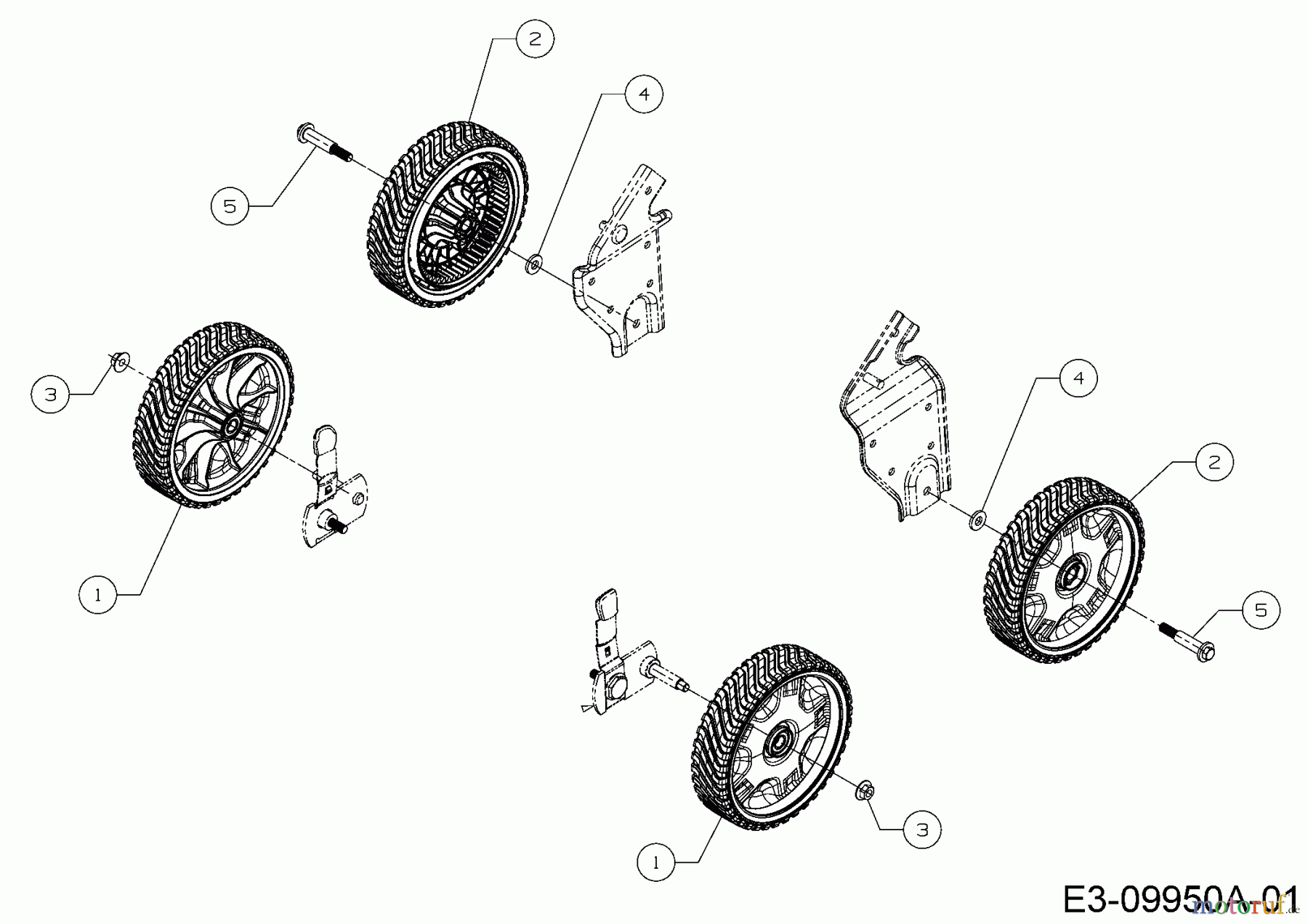  Troy-Bilt Chipper shredders vac CSV 070 24A-07MP766  (2014) Wheels