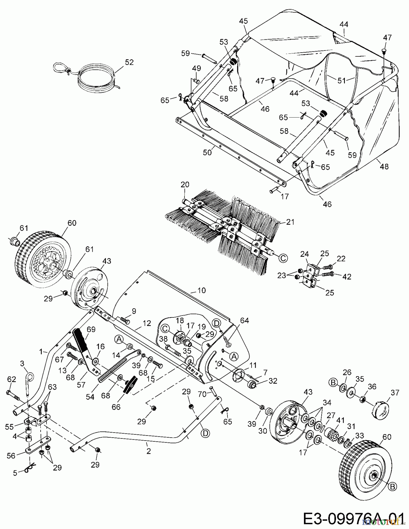  MTD Accessories Accessories garden and lawn tractors Sweeper 45-03311  (190-145A000) 190-145A000  (2016) Basic machine