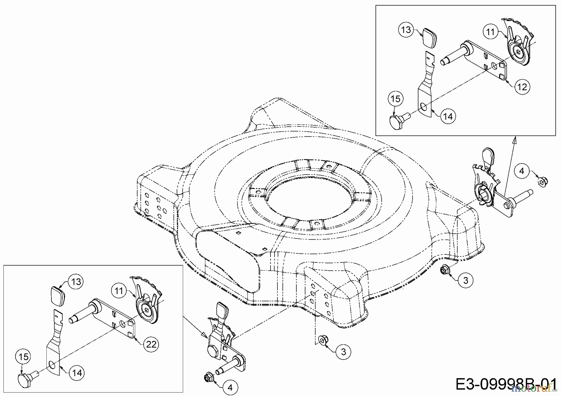  MTD Petrol mower Optima G 46 MB 11E-705B600  (2017) Front height adjustment