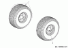 Cub Cadet Z5 152 53RIHJUV603 (2017) Listas de piezas de repuesto y dibujos Front wheels 15x6