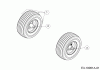 Cub Cadet XZ1 107 17CMCACS603 (2017) Listas de piezas de repuesto y dibujos Front wheels 11x4