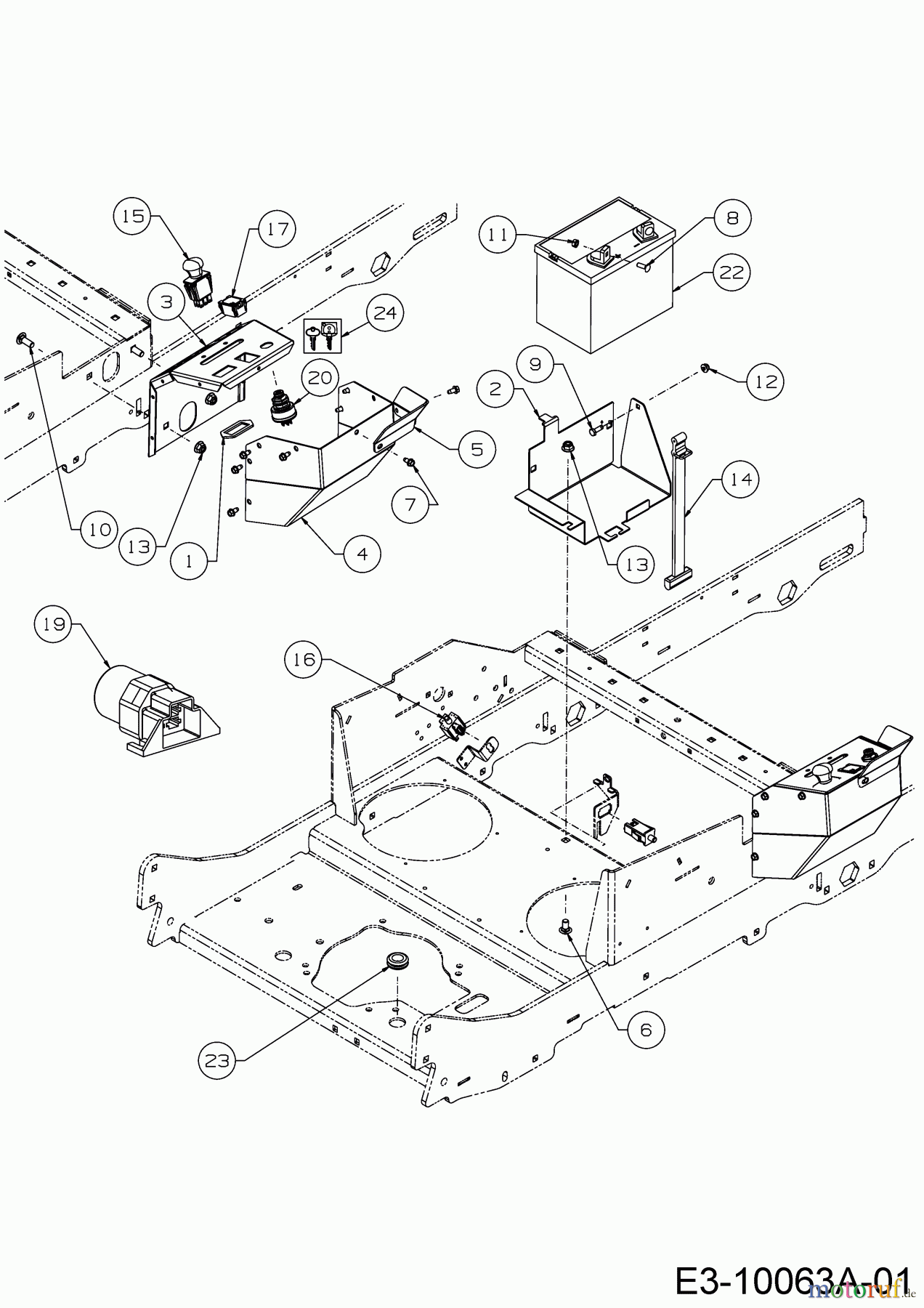  Cub Cadet Zero Turn Z 5 Pro Series 60 53RIHJUV603  (2017) Electric parts