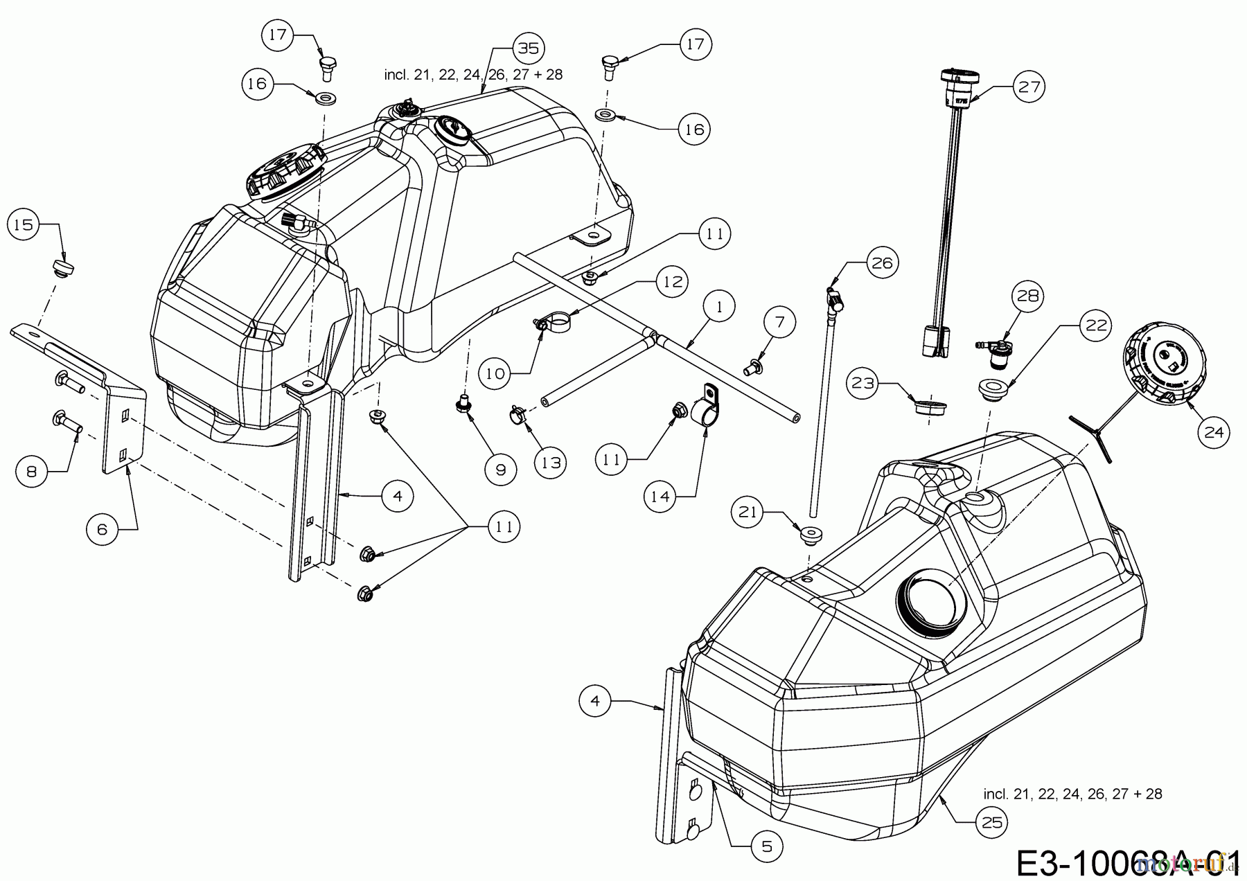  Cub Cadet Zero Turn Z 5 Pro Series 60 53RIHJUV603  (2017) Fuel tank