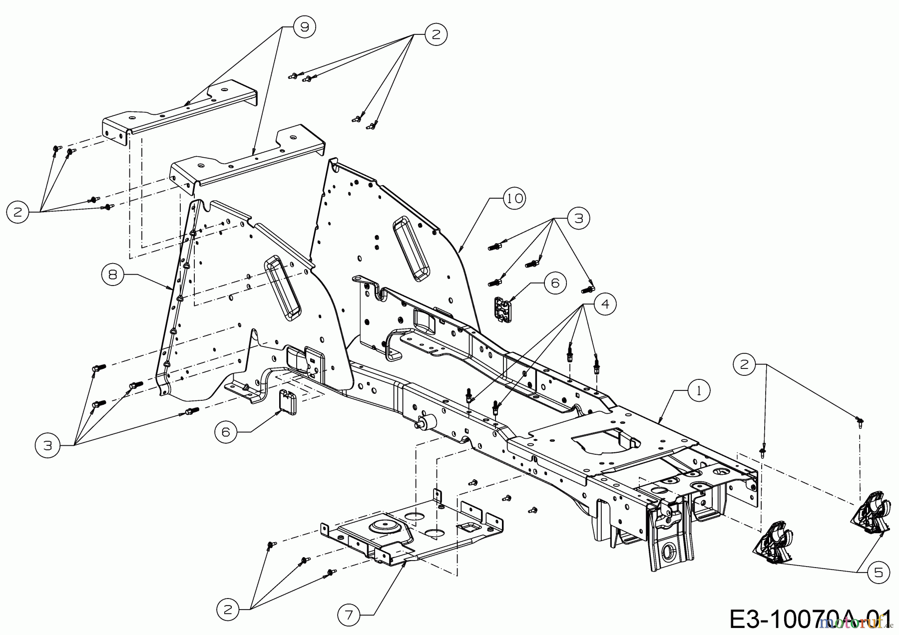  WOLF-Garten Expert Lawn tractors 95.165 H 13ADA1VB650  (2017) Frame