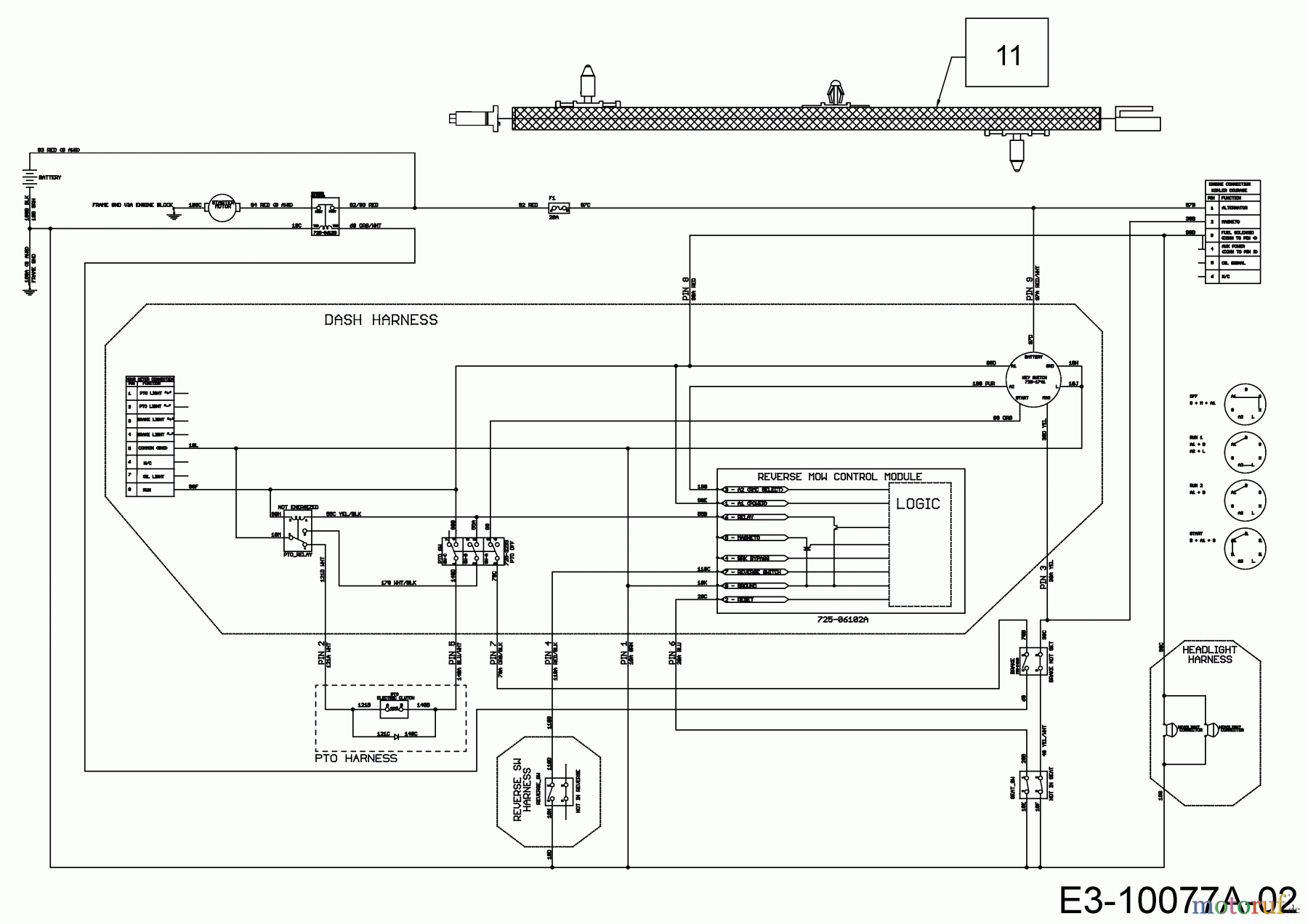  Cub Cadet Lawn tractors XT1 OR95 13A8A1CB603  (2017) Wiring diagram electric clutch