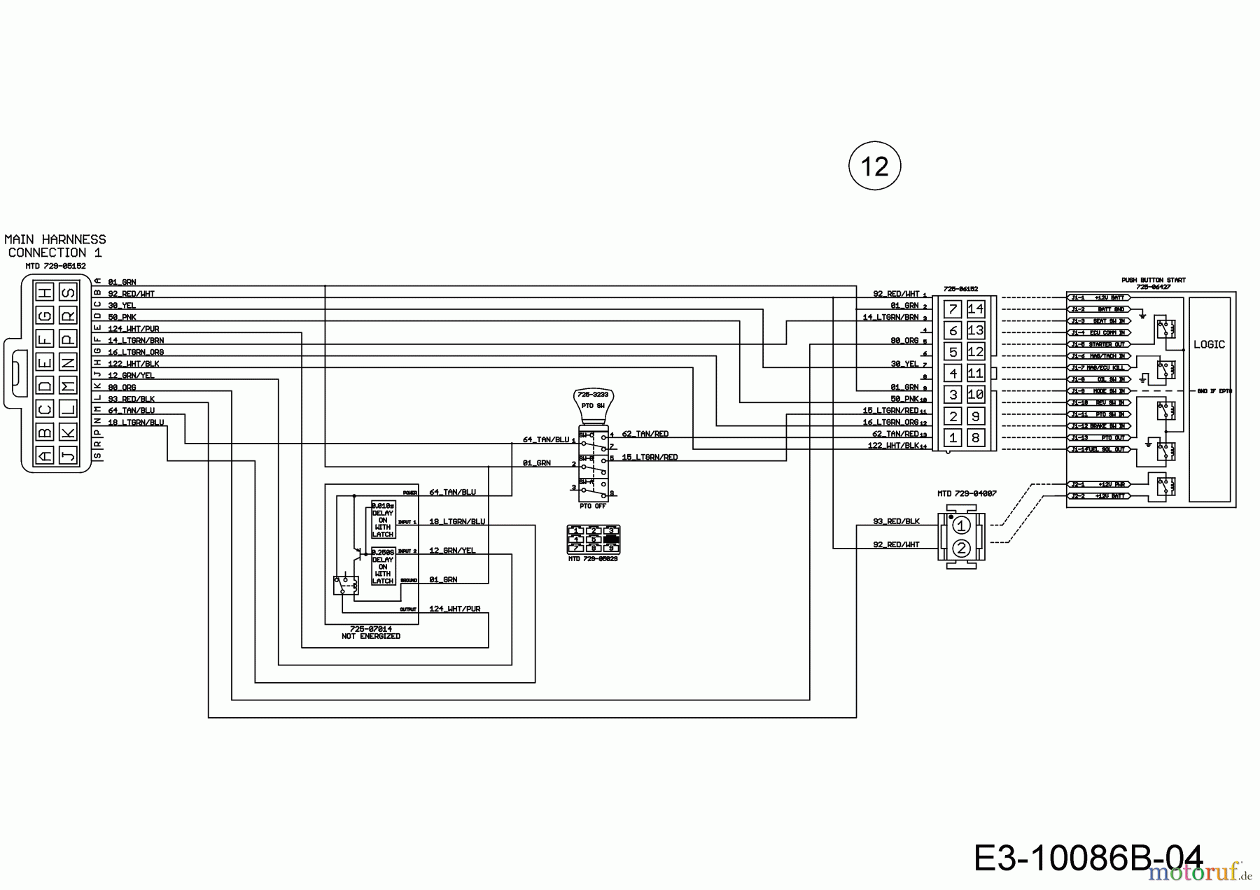  WOLF-Garten Expert Lawn tractors 106.220 H 13BAA1VR650  (2018) Wiring diagram electric clutch