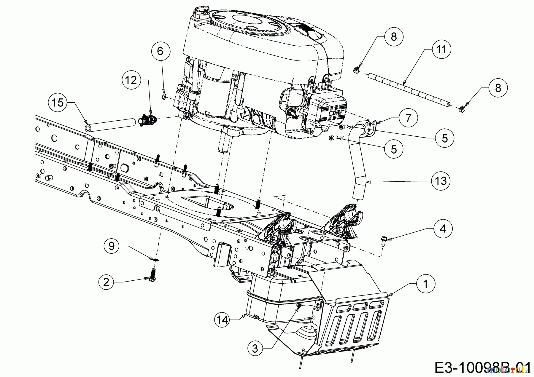  WOLF-Garten Expert Lawn tractors 106.185 H 13BLA1VR650  (2018) Engine accessories