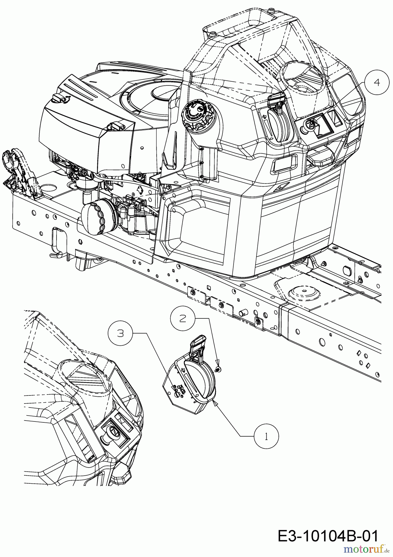  WOLF-Garten Expert Lawn tractors 95.165 H 13CDA1VB650  (2018) Choke- and throttle control