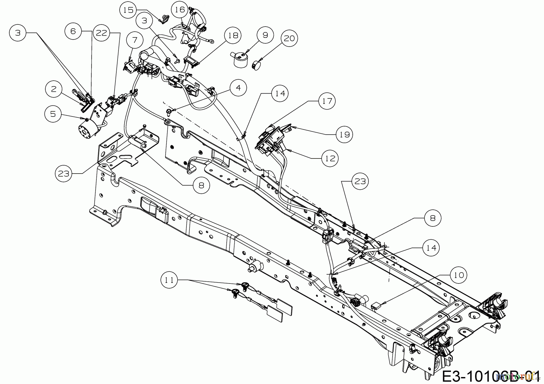  Gartenland Lawn tractors GL 17.5/106 H 13A8A1KR640  (2018) Electric parts