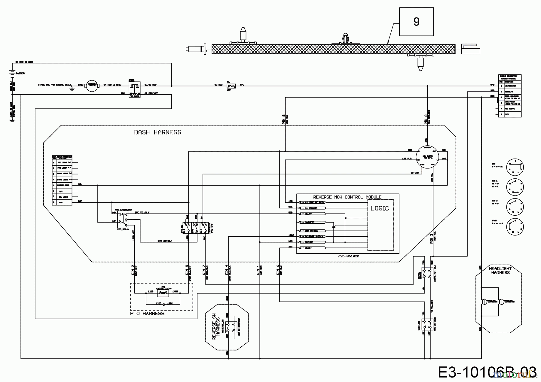  WOLF-Garten Expert Lawn tractors 106.185 H 13BLA1VR650  (2018) Wiring diagram electric clutch