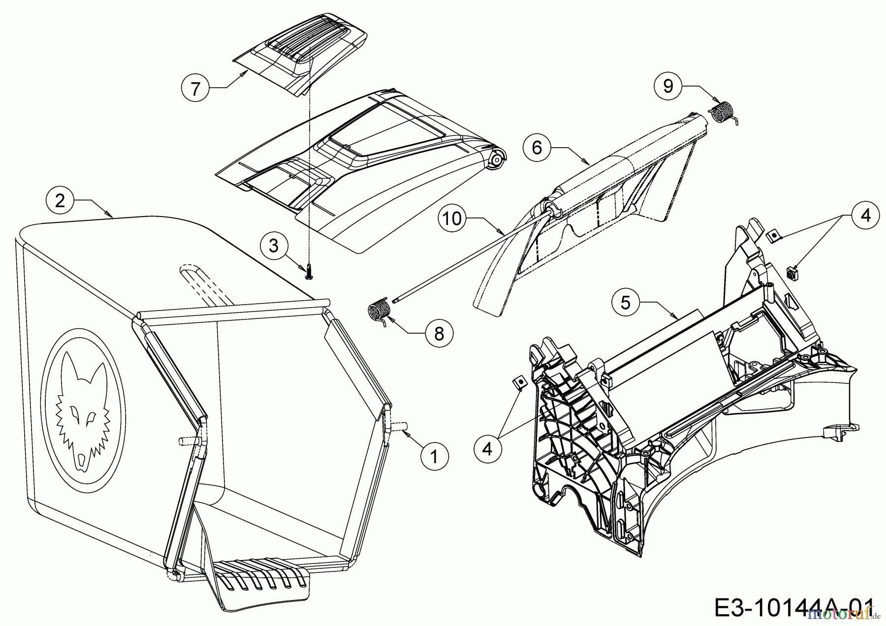  WOLF-Garten Expert Petrol mower self propelled Expert 530 A 12C-PUKC650  (2017) Grass bag, Rear flap, Rear baffle