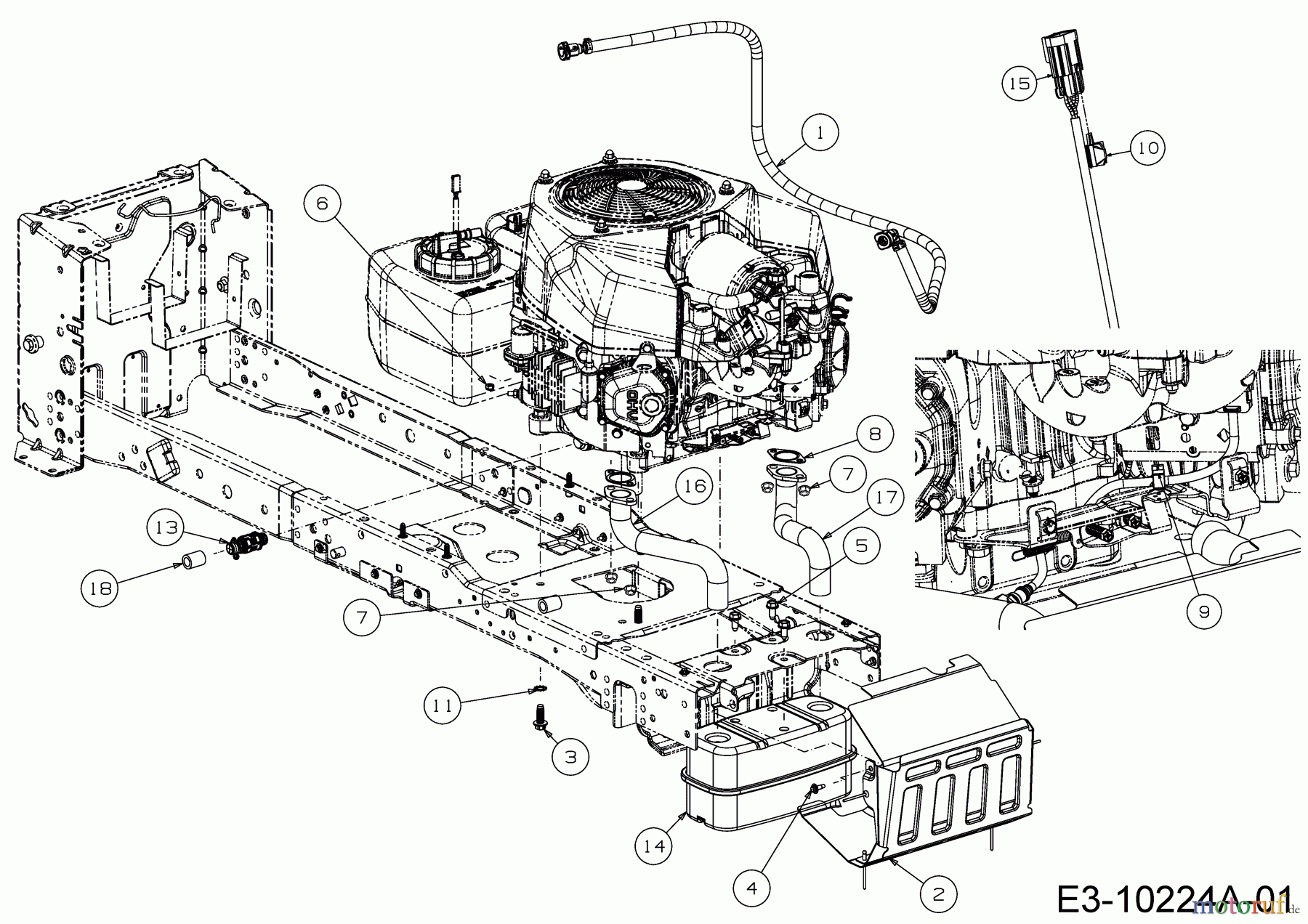  Cub Cadet Lawn tractors XT2 PS117I 13BZA1CN603  (2018) Engine accessories