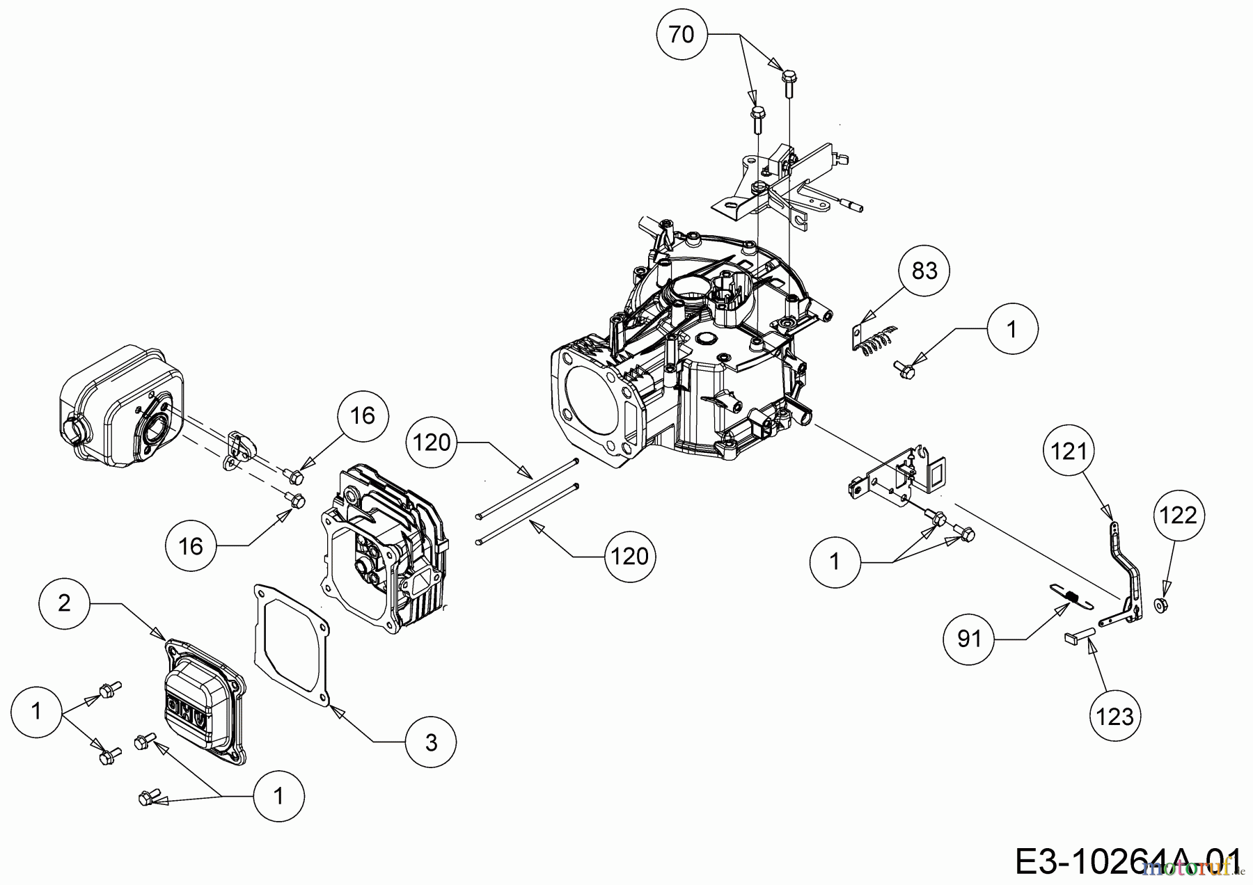  MTD-Engines Vertical 5X70RH 752Z5X70RH  (2018) Govenor lever, Valve cover