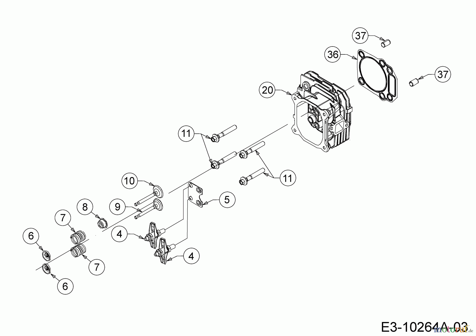  MTD-Engines Vertical 5X70RH 752Z5X70RH  (2017) Cylinder head