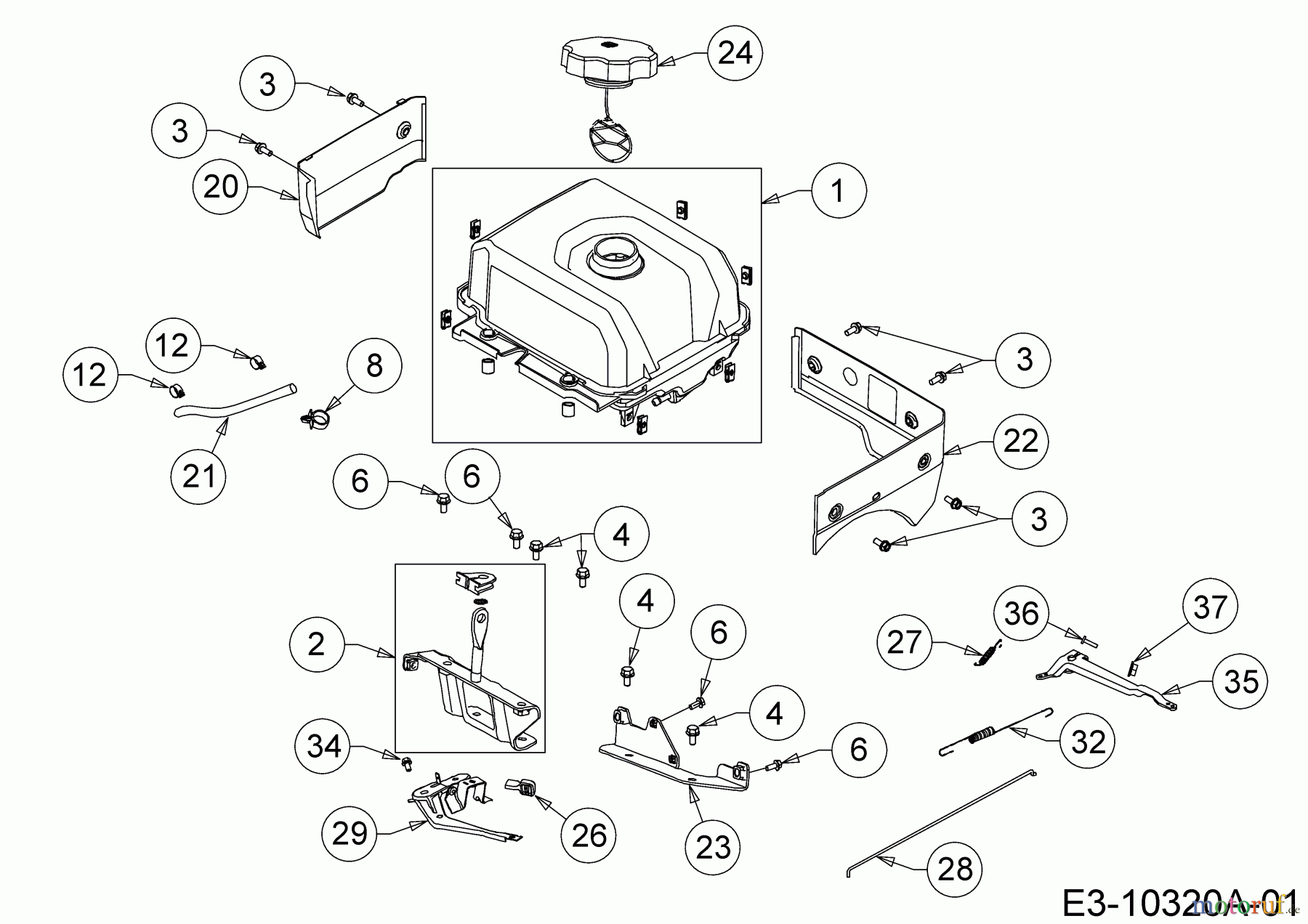  MTD-Engines Horizontal 690-WHA 752Z690-WHA  (2018) Fuel tank