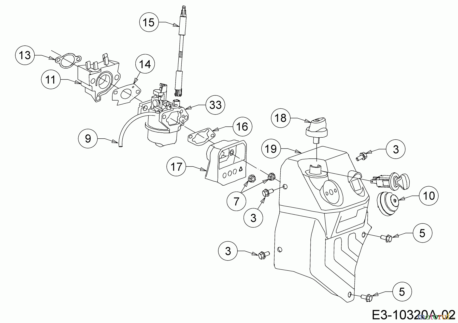  MTD-Engines Horizontal 690-WHA 752Z690-WHA  (2019) Panel, Primer, Carburetor, Heater box