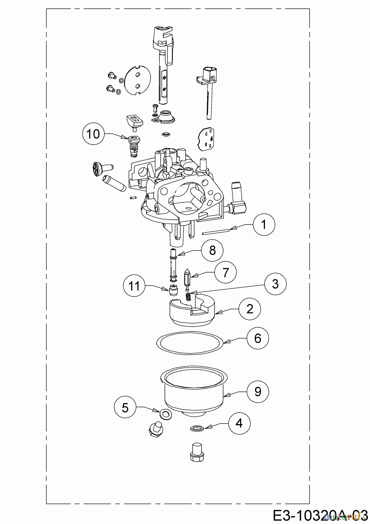  MTD-Engines Horizontal 690-WHA 752Z690-WHA  (2018) Repairparts carburetor