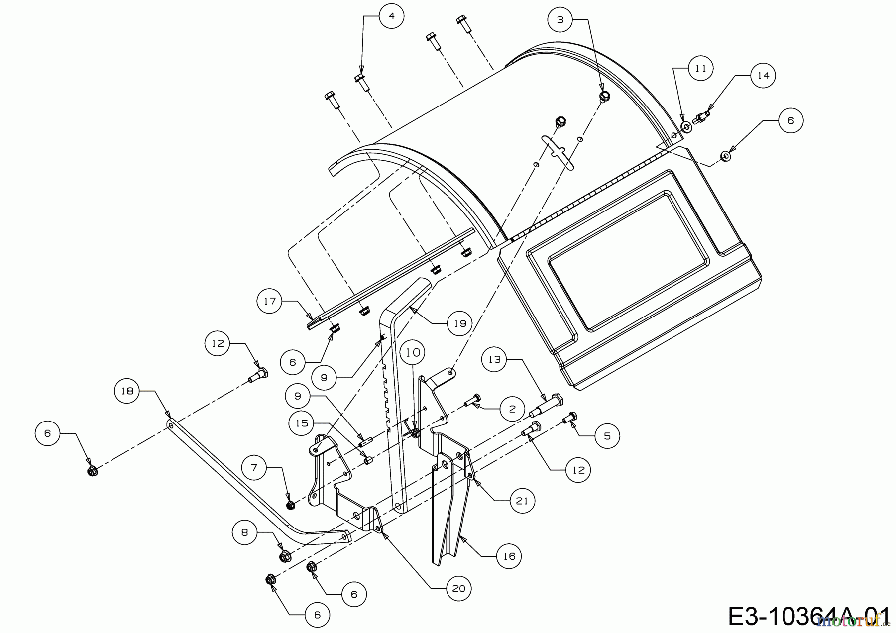  Cub Cadet Tillers RT 35 21A-62M8710  (2017) Auger housing