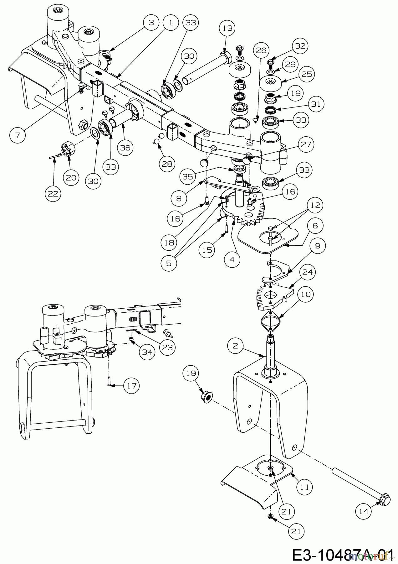  Cub Cadet Zero Turn Z5 152 53AIHJUV603  (2018) Front axle