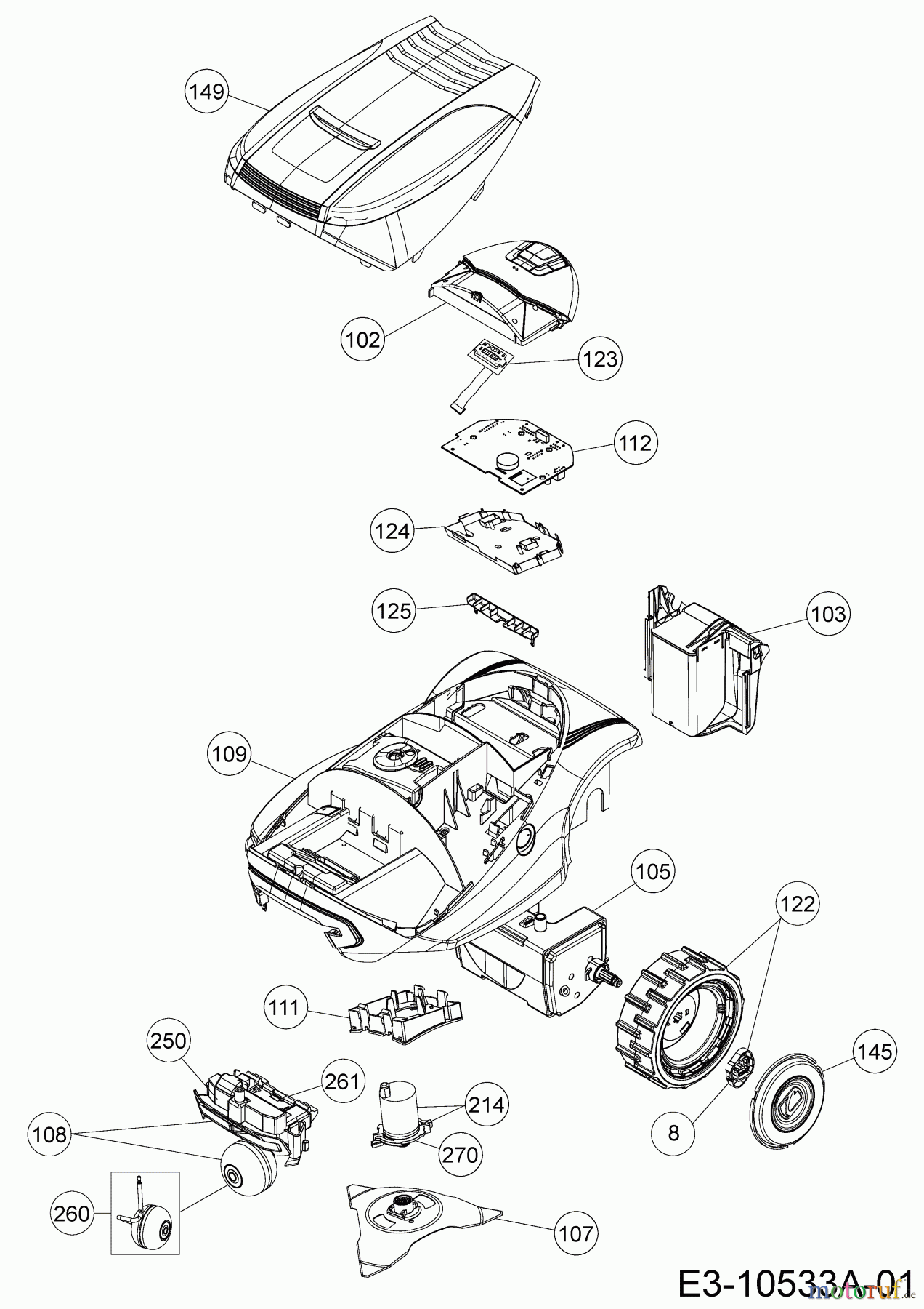  Cub Cadet Robotic lawn mower XR2 1000 22ACBAAD603  (2018) Basic machine