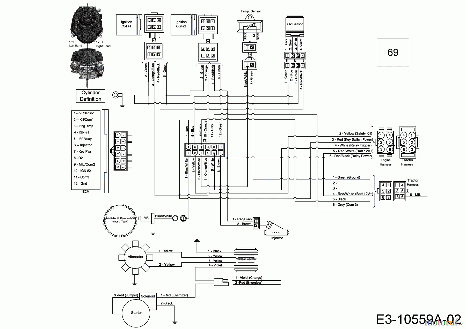  MTD-Engines Vertical 9Q78XU 752Z9Q78XU  (2018) Wiring diagram