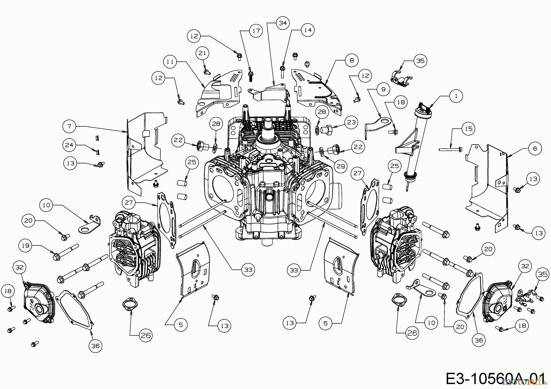  MTD-Engines Vertical 9Q78HUA 752Z9Q78HUA  (2018) Covers, Dipstick, Valve cover