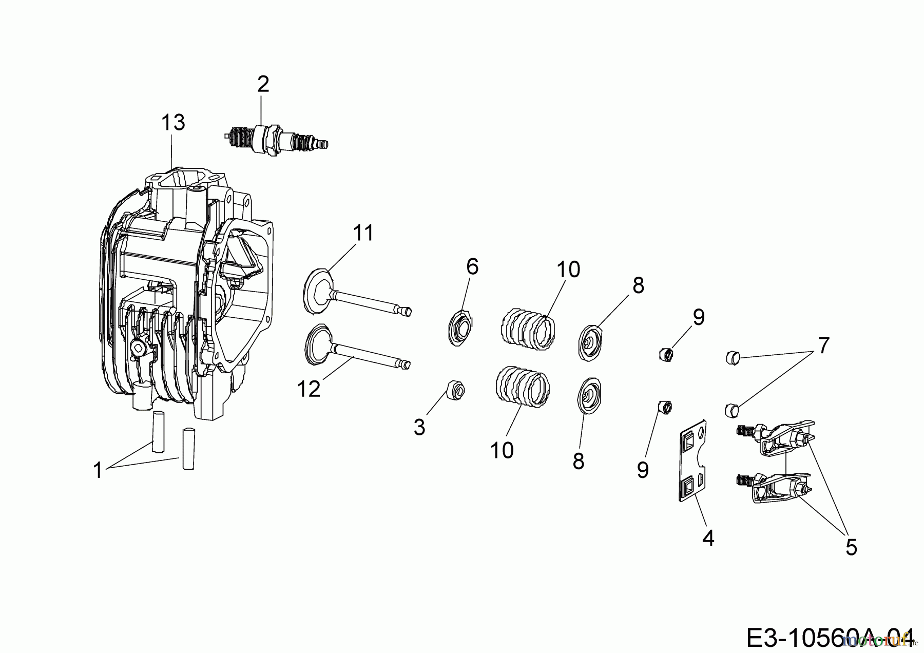  MTD-Engines Vertical 9Q78HUA 752Z9Q78HUA  (2018) Cylinder head right hand