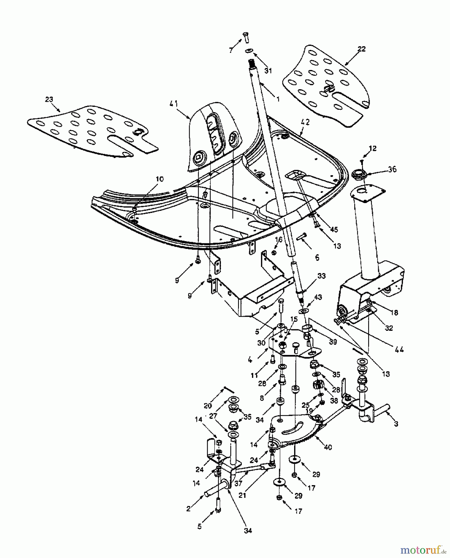  White Lawn tractors RI 700 13A-312-679  (1999) Steering, Pivot bar