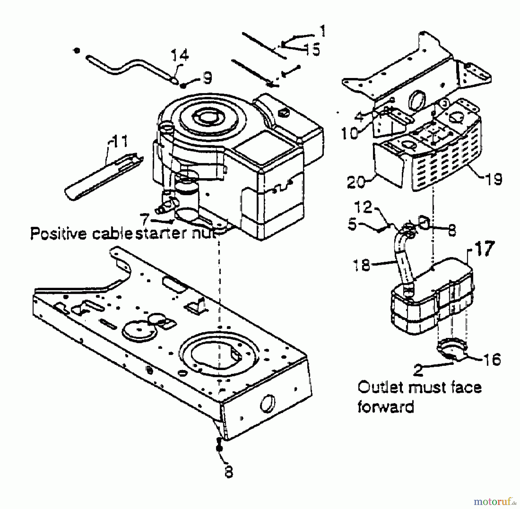  MTD Lawn tractors IB 130 13AA765N606  (1998) Engine accessories