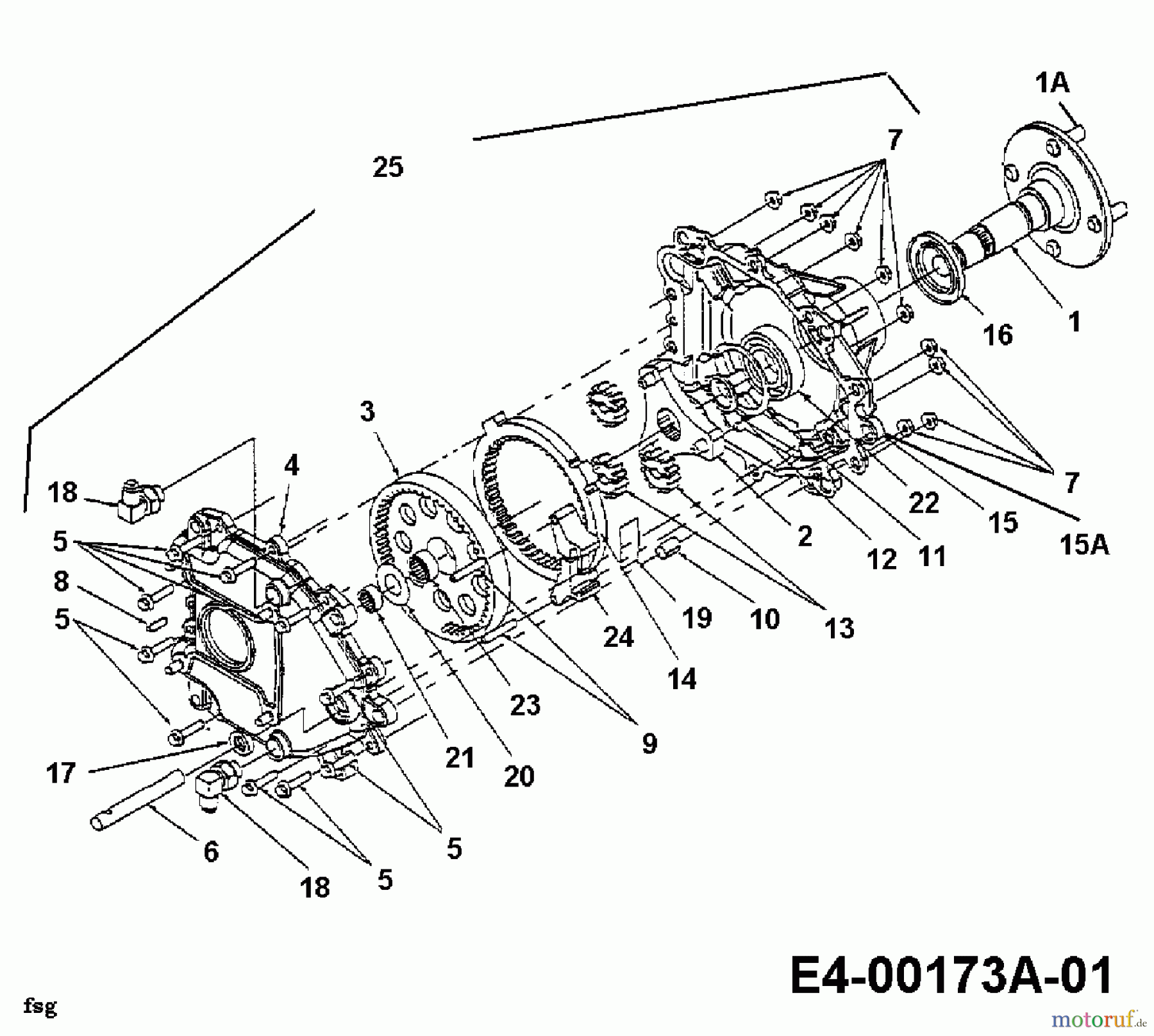  Cub Cadet Zero Turn Z 42 53BA1B2G603  (1998) Axle, Brake shaft, Differential