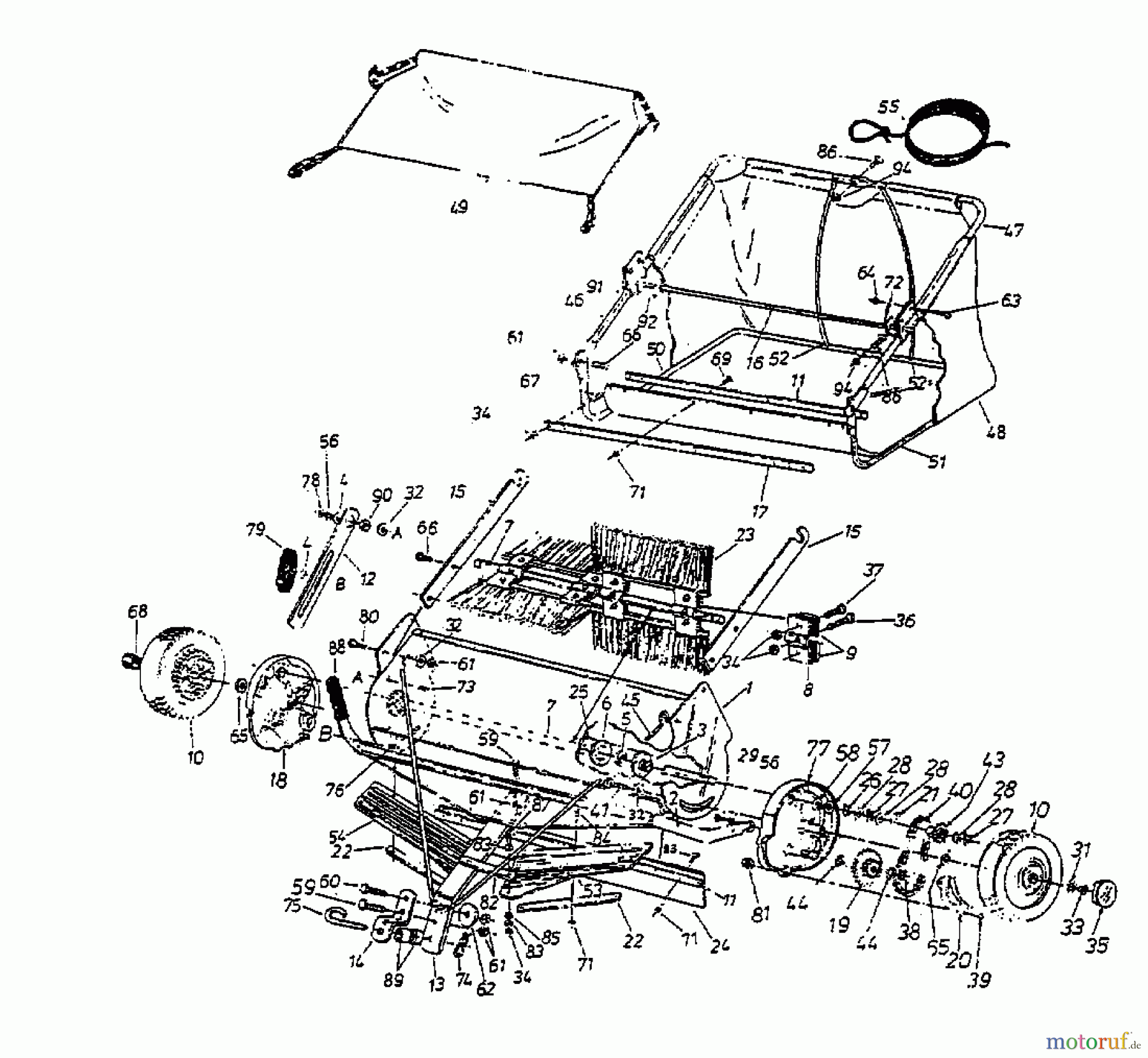  MTD Accessories Accessories garden and lawn tractors Sweeper 45-0197  (190-507-000) 190-507-000  (1998) Basic machine