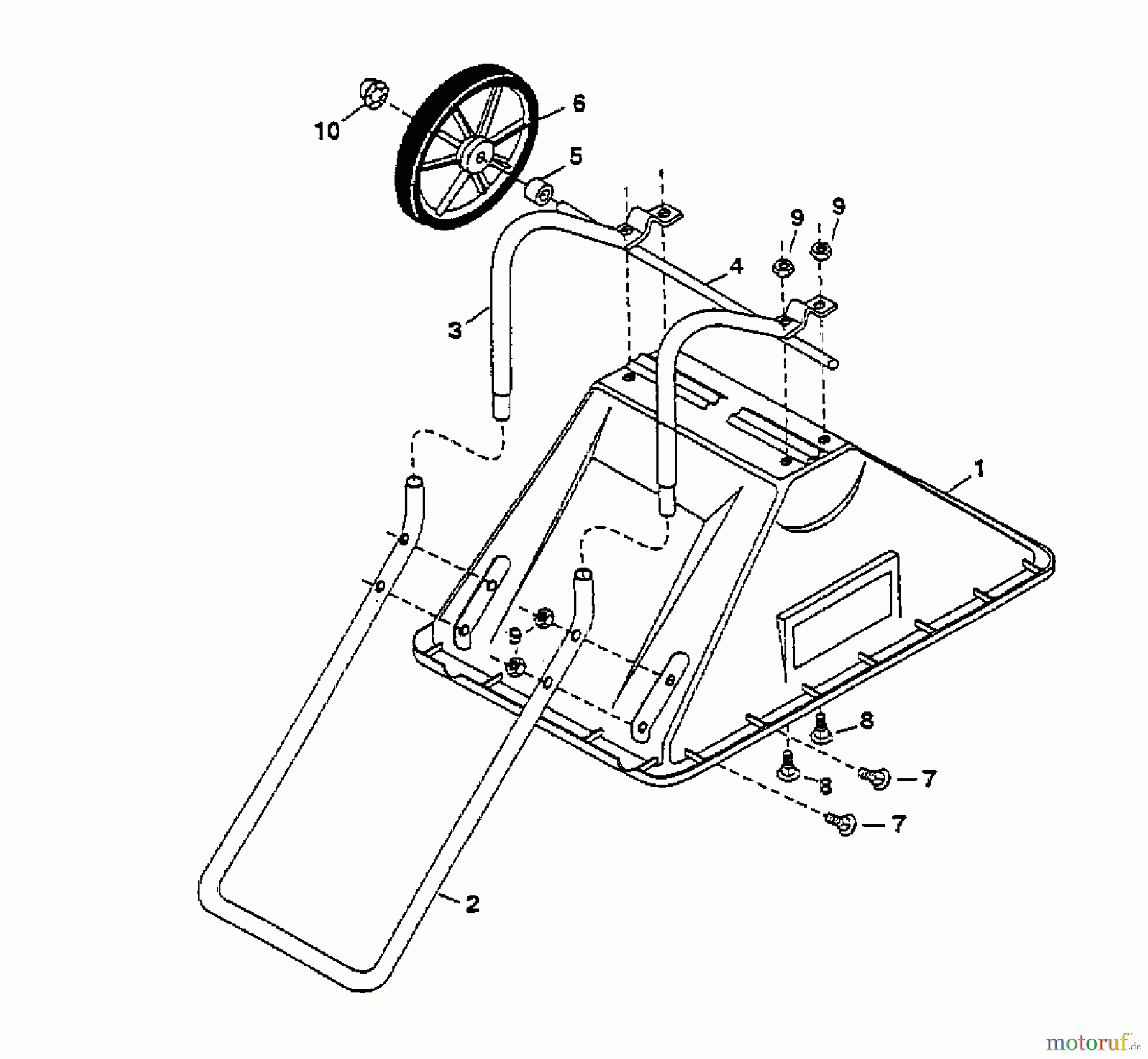  MTD Accessories Accessories hand held machines Trolly / Pushcart 45-0257  (190-725-000) 190-725-000  (1998) Basic machine