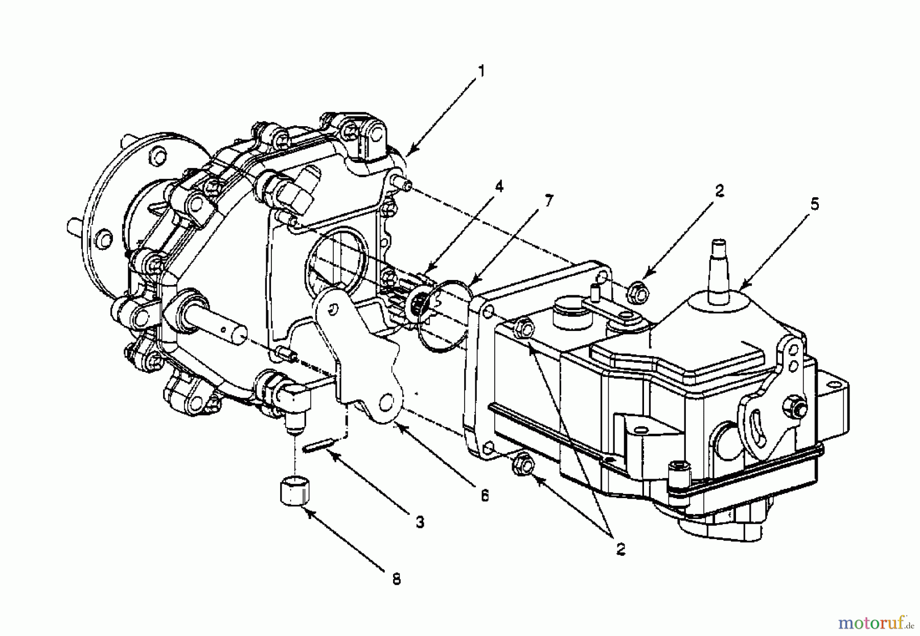  White Zero Turn 48-Z 53AC235M679  (1998) Gearbox, Hydrostatic gearbox