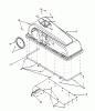 MTD Accessories Grass catcher for 800 series boxframe with mowing deck H (46"/117cm) 190-083-678 (2003) Listas de piezas de repuesto y dibujos Cover grass bag