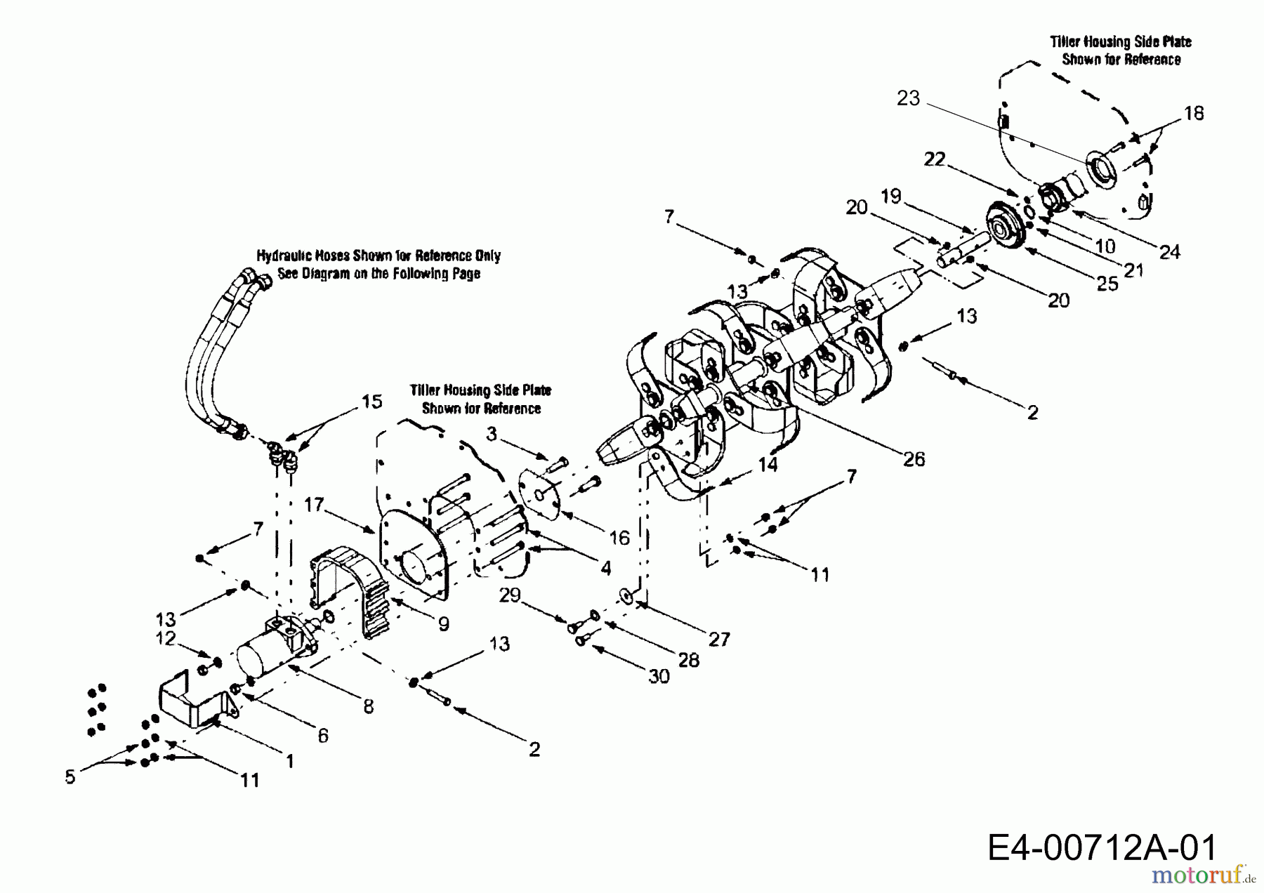  MTD Accessories Accessories garden and lawn tractors Rotary tiller for 800 series (RT-99) OEM-190-825  (2009) Tines