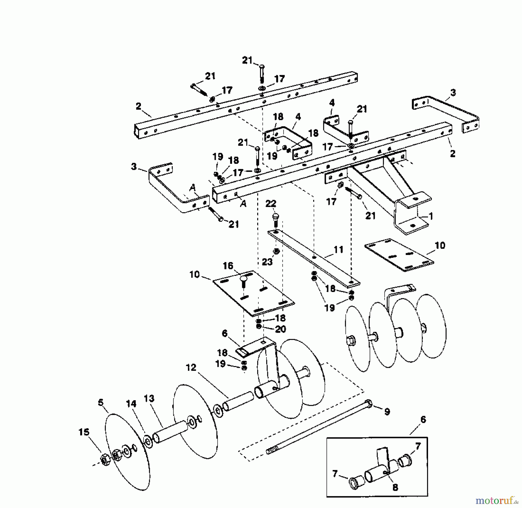  MTD Accessories Accessories garden and lawn tractors Cultivator 45-0266  (OEM-190-980) OEM-190-980  (2002) Basic machine