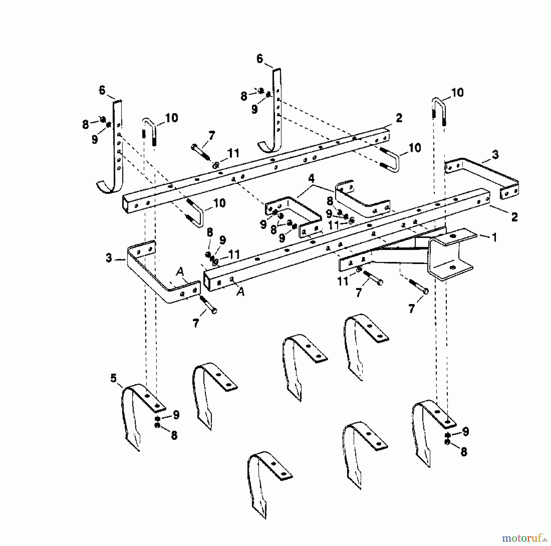  MTD Accessories Accessories garden and lawn tractors Cultivator 45-0264  (190-984-000) 190-984-000  (2000) Basic machine