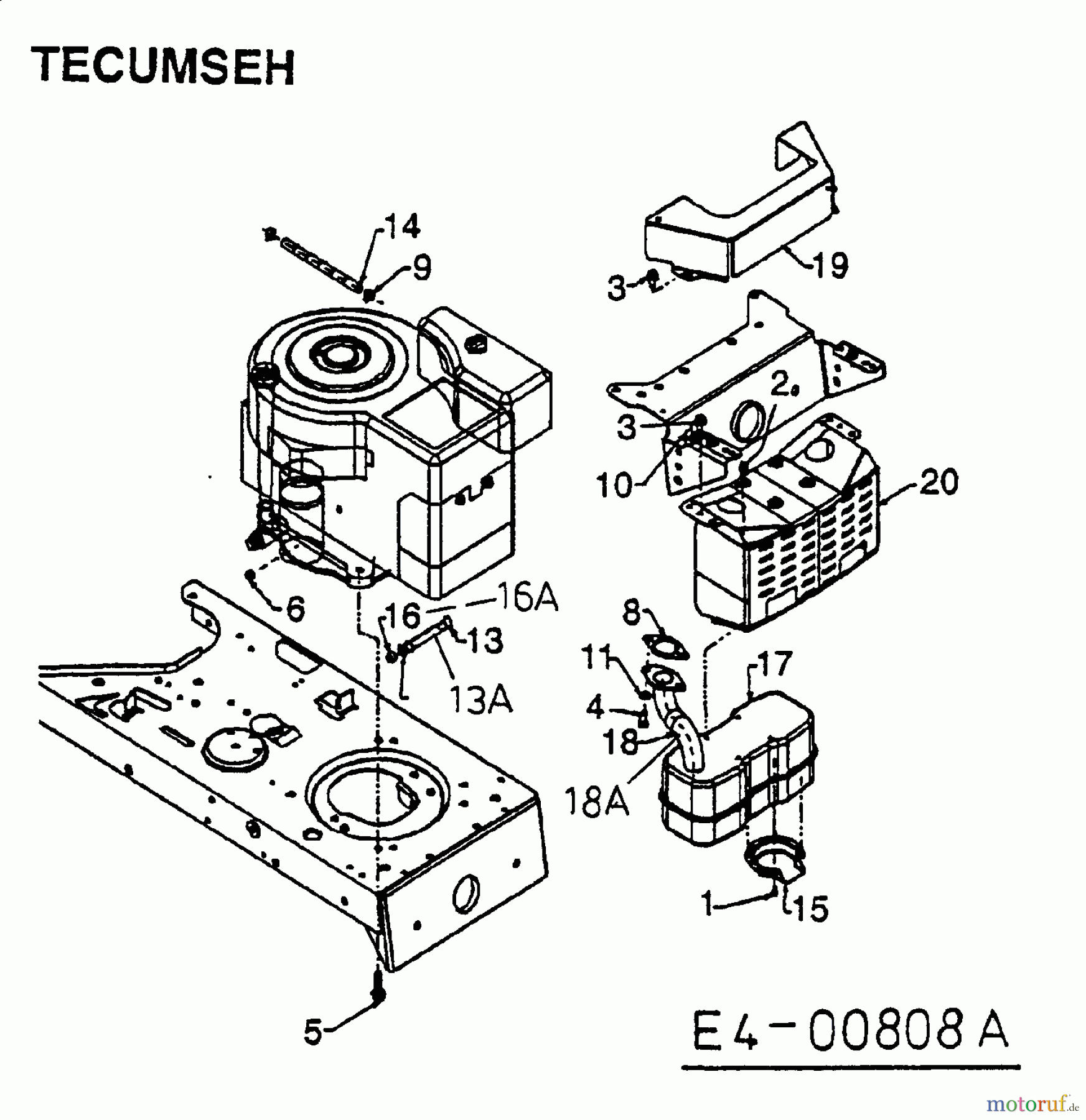  MTD Lawn tractors H 130 13AA695F678  (1998) Engine accessories