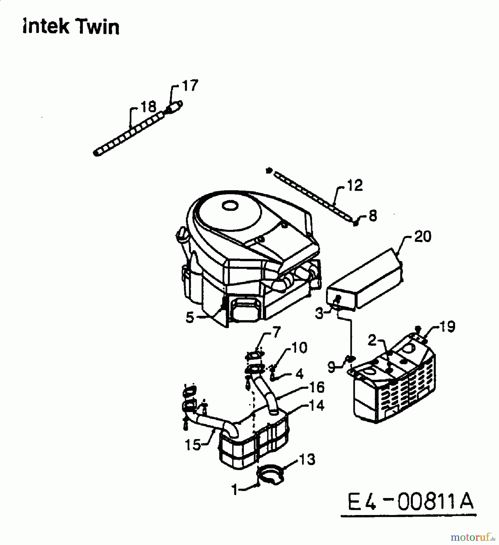  MTD Lawn tractors H 145 13AA698F678  (1999) Engine accessories