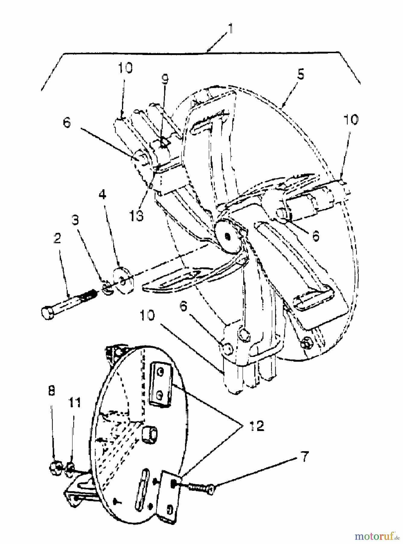  Gutbrod Leaf blower, Blower vac 202 24A-202B604  (1999) Impeller with blades