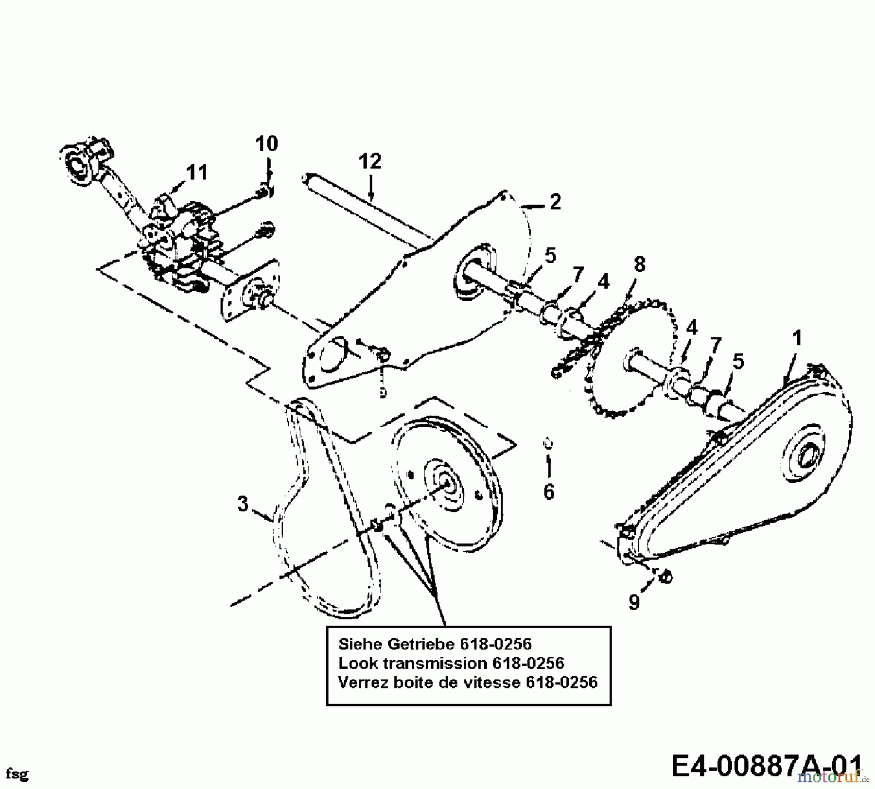  Gutbrod Leaf blower, Blower vac 203 B 24A-203B604  (1998) Chain case