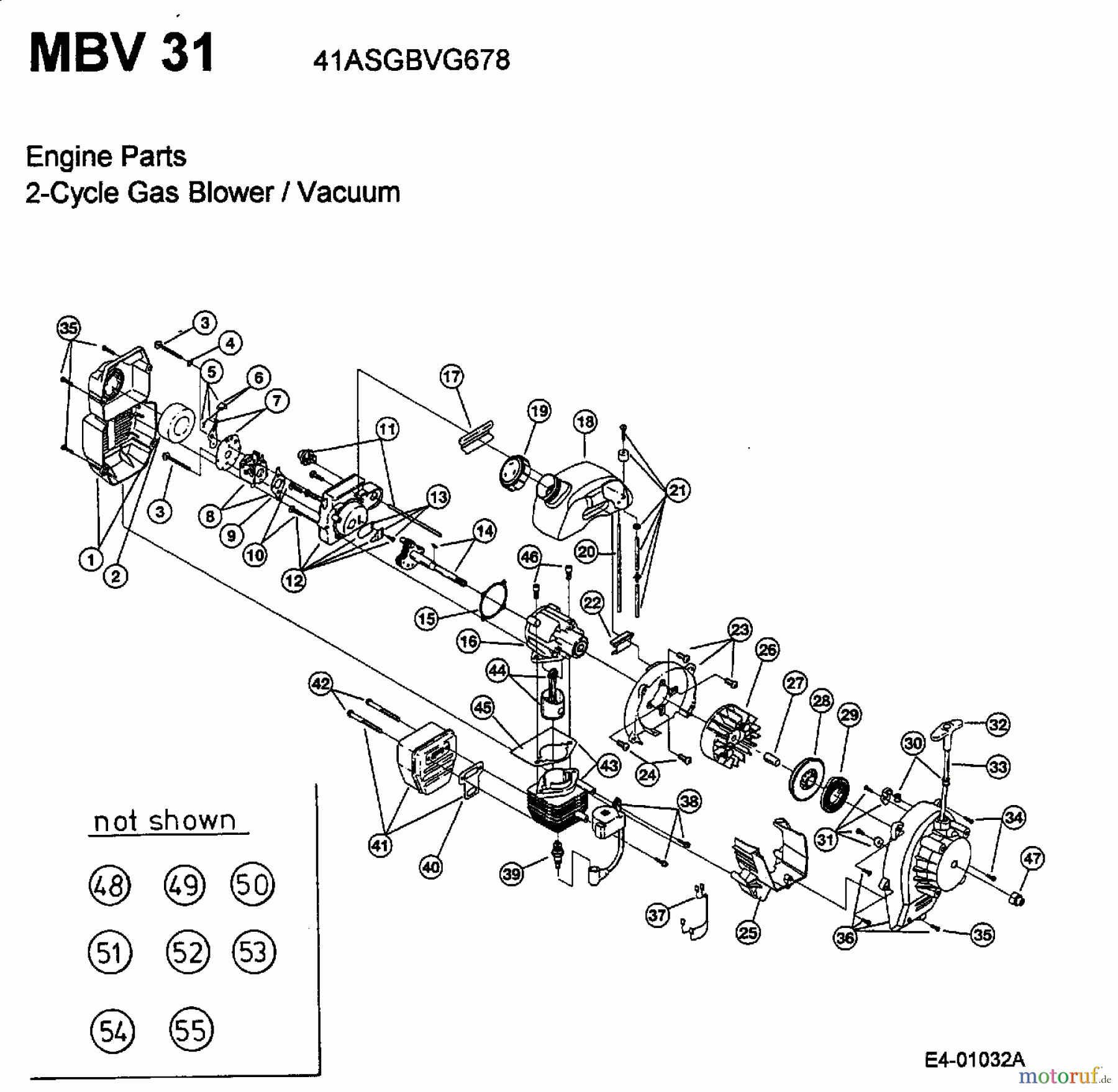  MTD untill 2011 Chipper, Vac, Compost shredder MBV 31 41ASGBVG678  (2002) Engine