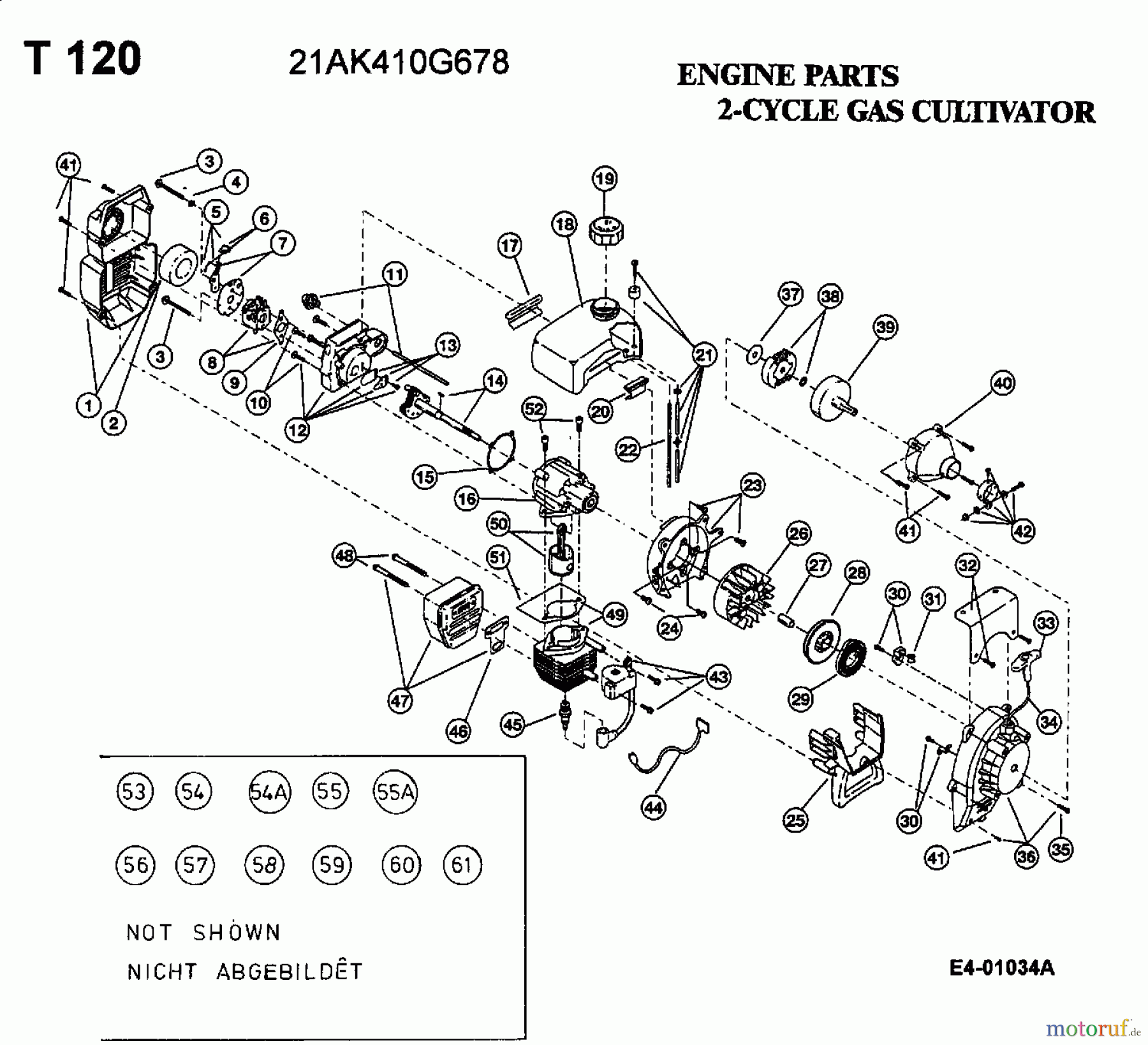  MTD Tillers T 120 21AK410G678  (2002) Engine