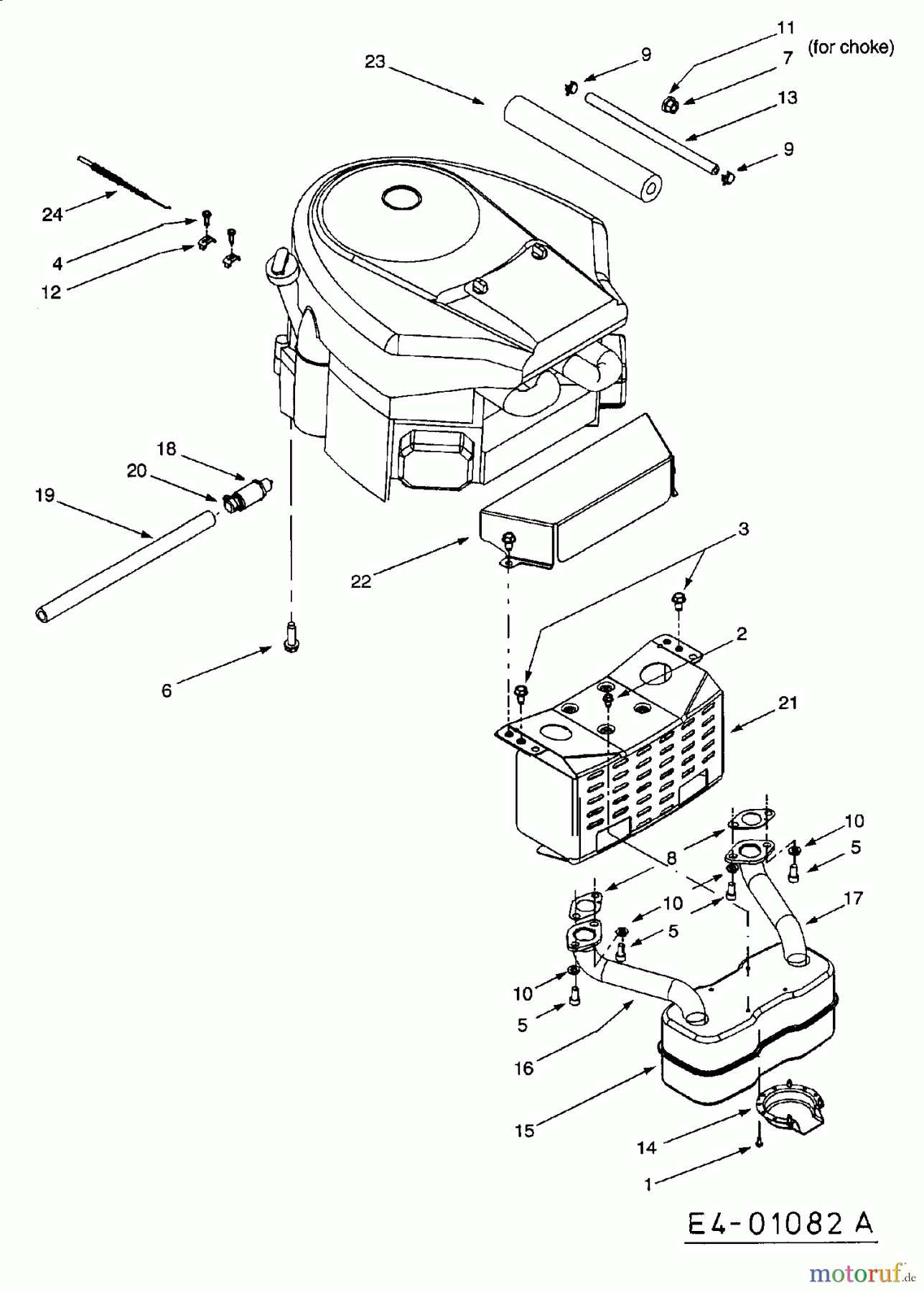  Yard-Man Garden tractors AH 8220 14BU804H643  (2004) Engine accessories