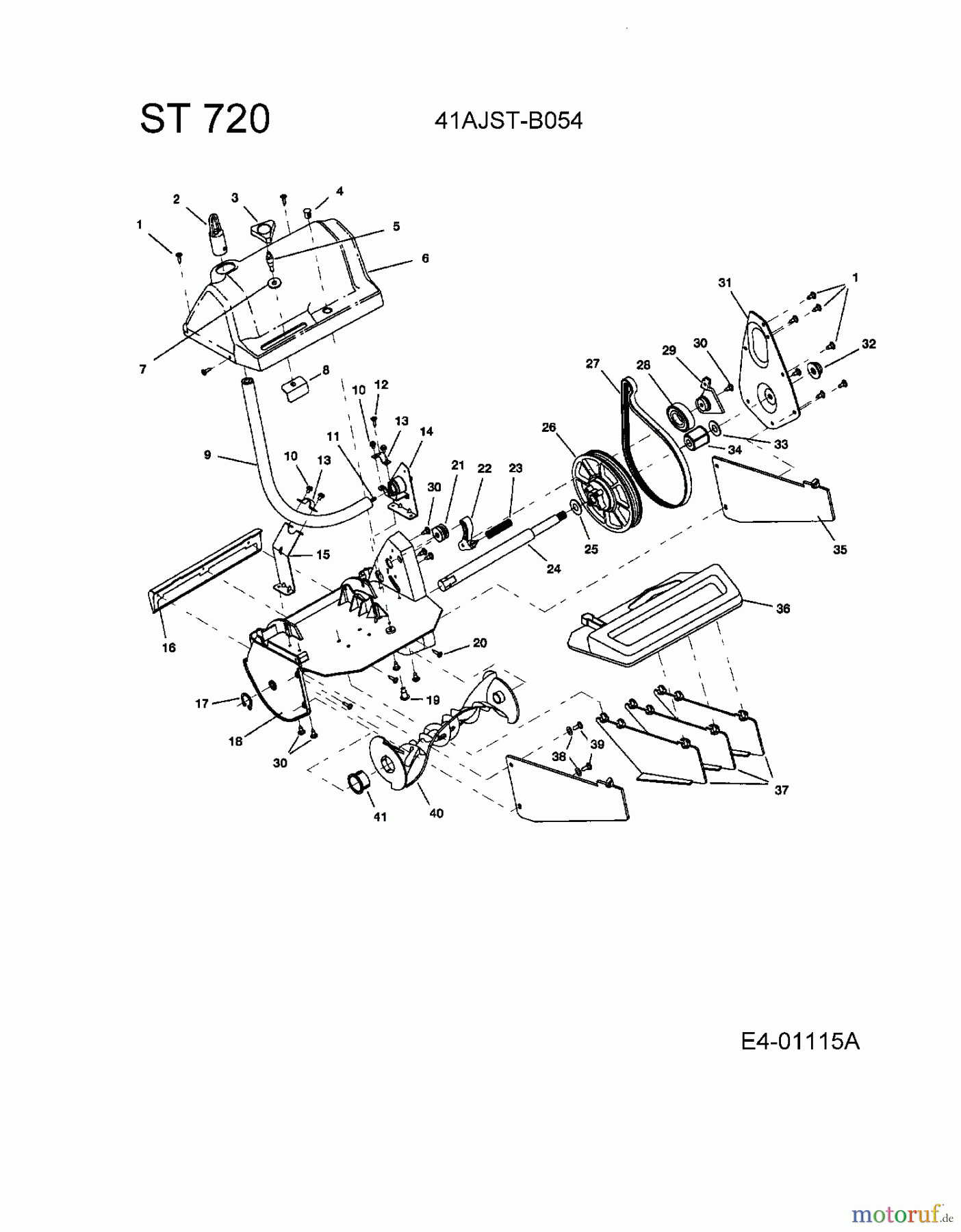  MTD Accessories Accessories Brush cutter, Trimmer Snow thrower ST 720 41AJST-A054  (2002) Basic machine