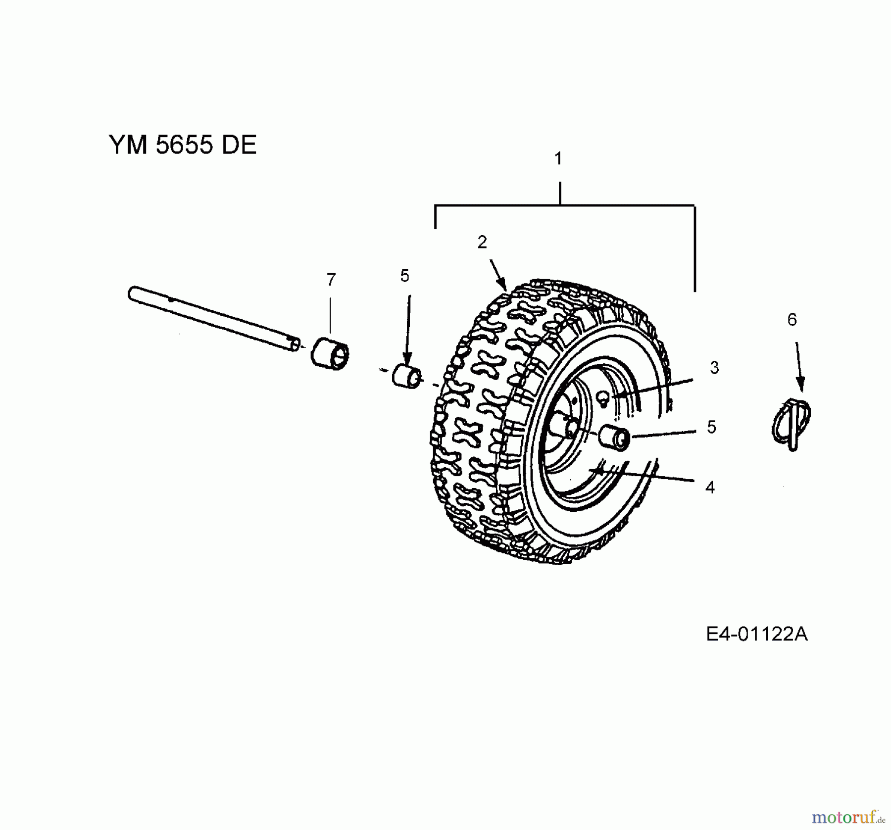  Yard-Man Snow throwers YM 5655 DE 31AT623D643  (2004) Wheels