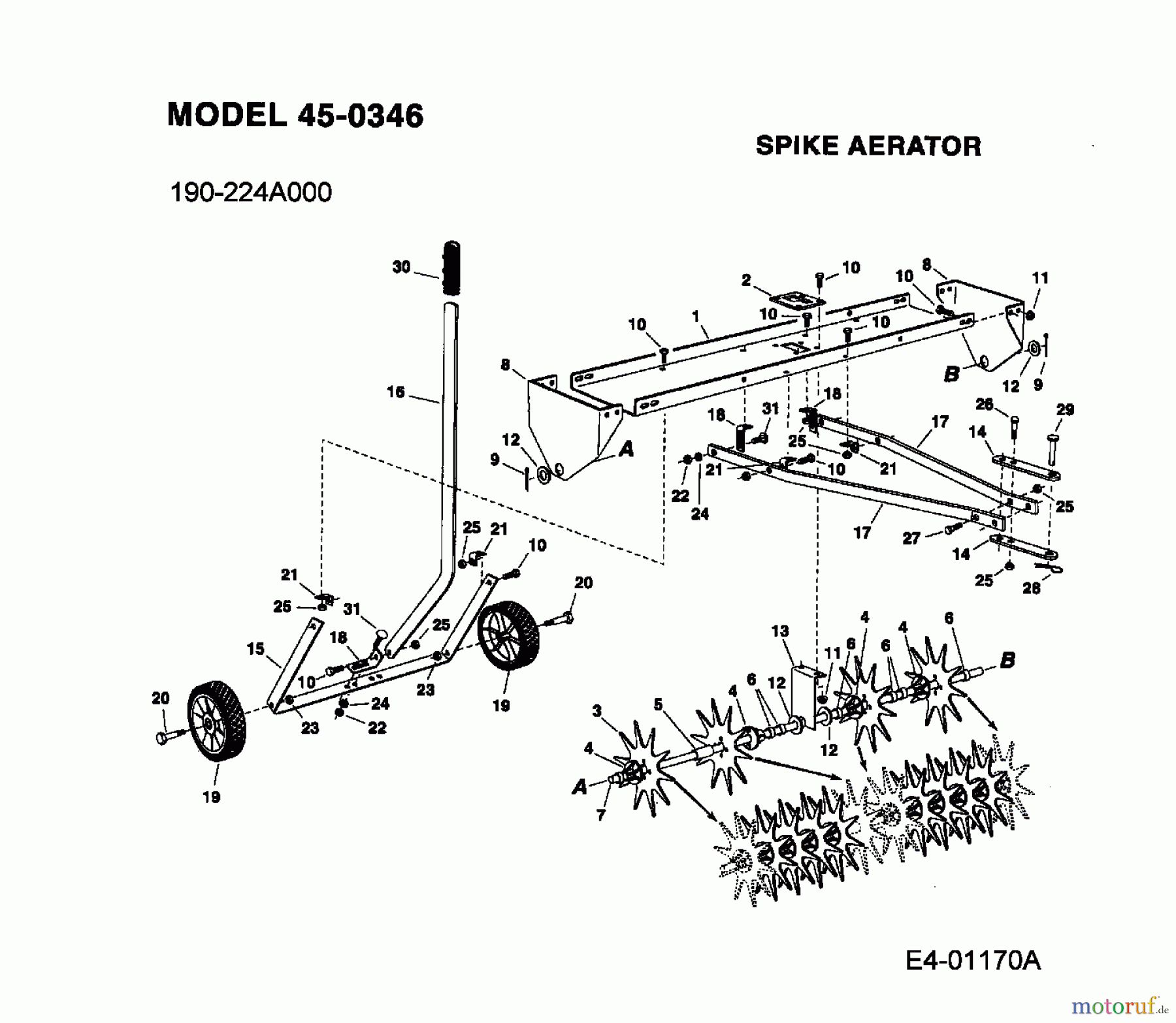 MTD Accessories Accessories garden and lawn tractors Groomer 45-0346  (190-224A000) 190-224A000  (2006) Basic machine
