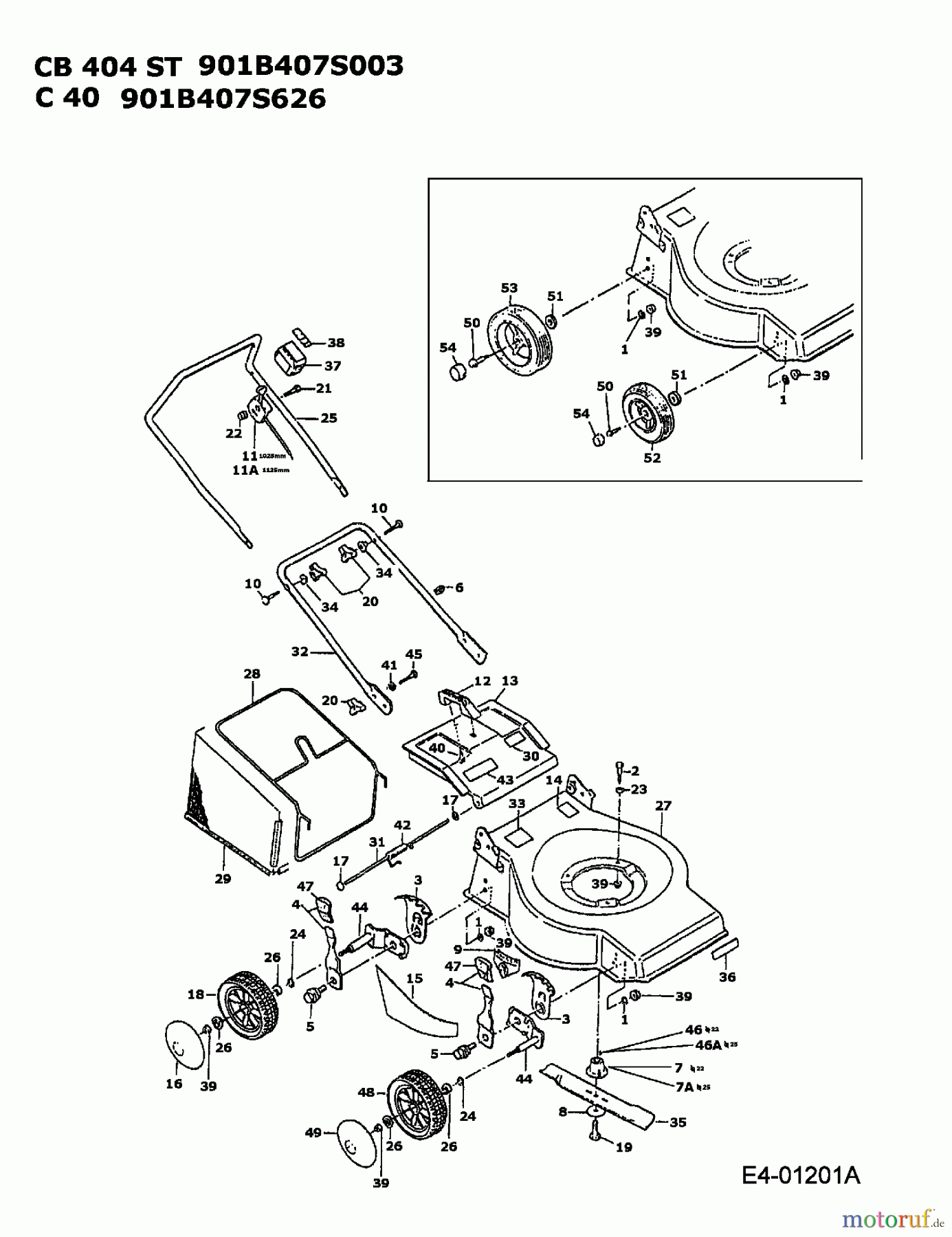  Columbia Petrol mower C 40 901B407S626  (1995) Basic machine