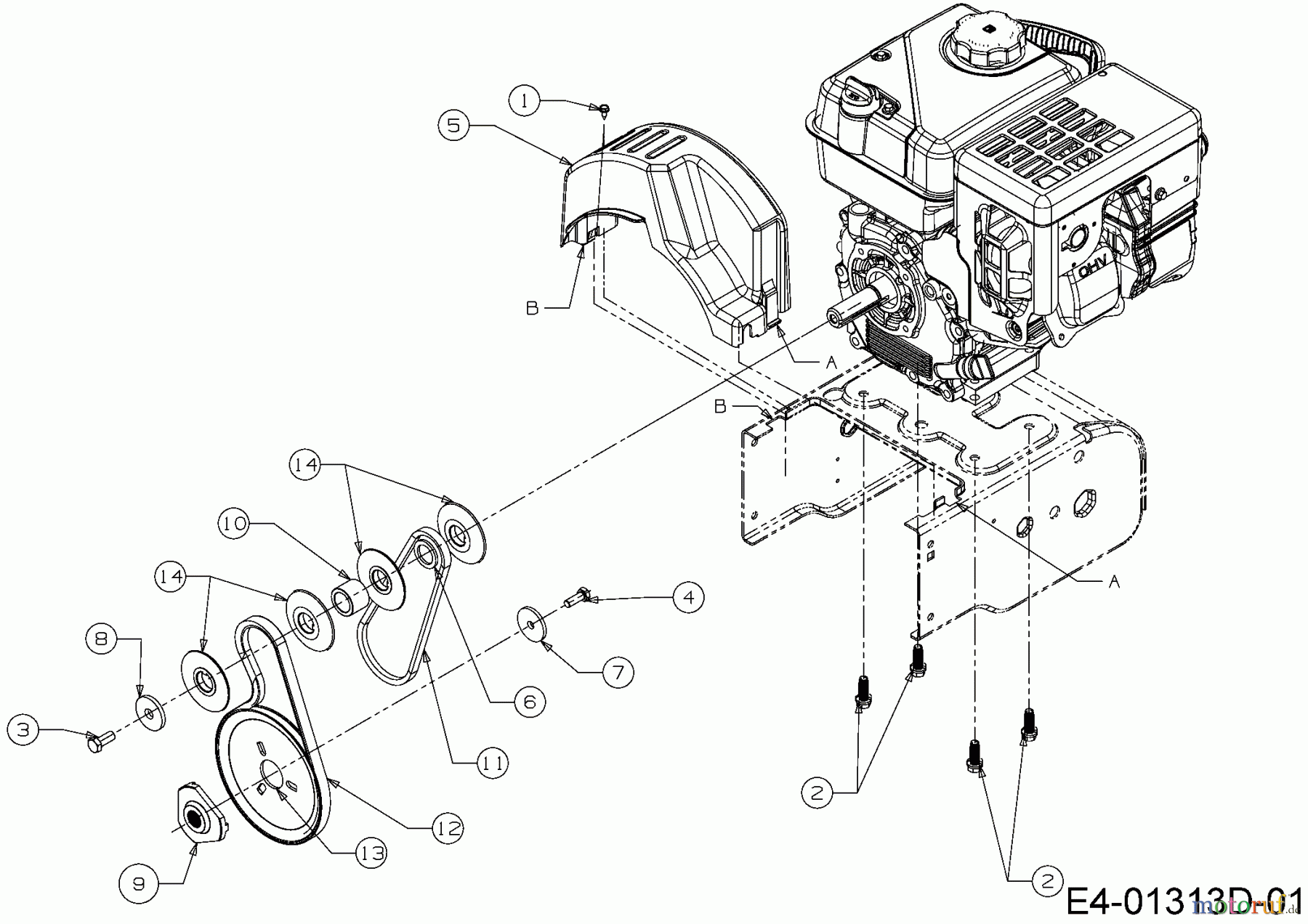  Wolf-Garten Snow throwers SF 56 31A-32AD650  (2015) Drive system, Milling drive